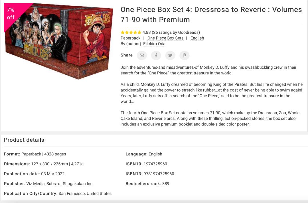 One Piece Manga Box 4 Release Date